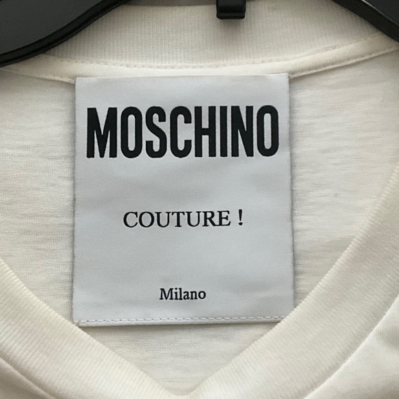 Moschino White Tee with Red and Black Graphic - Picture 2 of 7